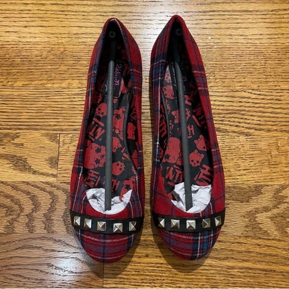 Abbey Dawn Tartan Plaid Studded Punk Rock Ballerina Flats by Avril Lavigne - Picture 7 of 15